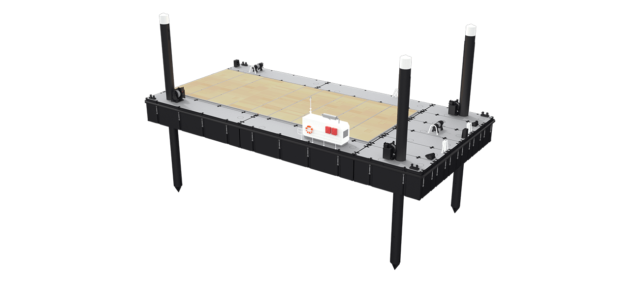 Понтон на сваях. Закольные сваи. Понтон на выдвижных сваях. Понтоны на закольных сваях для яхт.